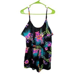 Arizona Jeans Co. Romper Floral Tropical Size Medium